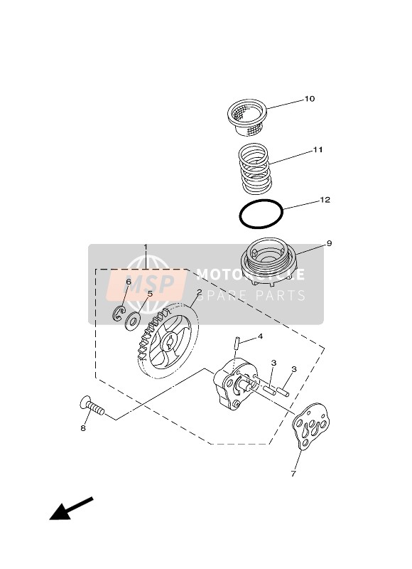 Yamaha XC100E 2012 Oil Pump for a 2012 Yamaha XC100E